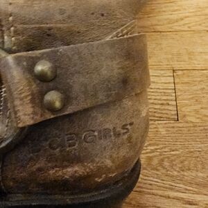 BCBGirls Distressed Tan Heeled Boots